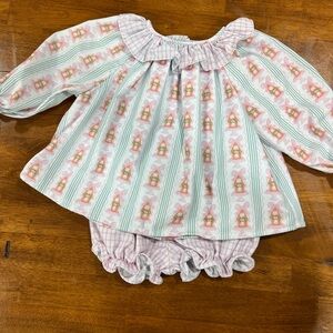 James & Lottie Isla Bloomer Set Gingerbread Pattern 24m